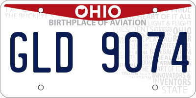OH license plate GLD9074