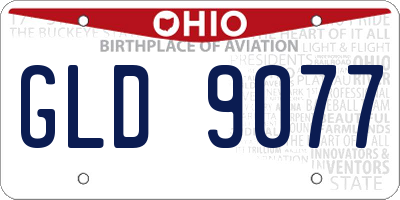 OH license plate GLD9077