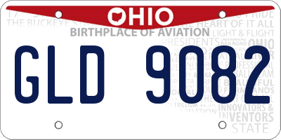 OH license plate GLD9082
