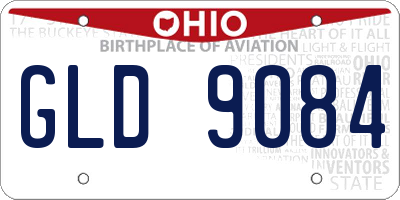 OH license plate GLD9084