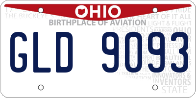OH license plate GLD9093