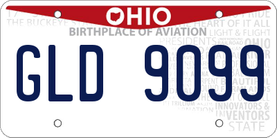OH license plate GLD9099