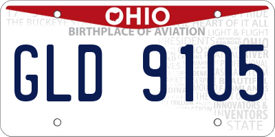 OH license plate GLD9105