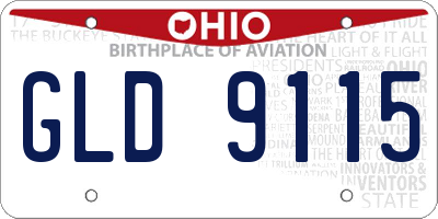 OH license plate GLD9115