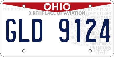 OH license plate GLD9124