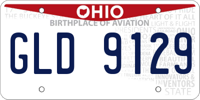 OH license plate GLD9129