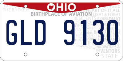 OH license plate GLD9130