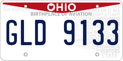 OH license plate GLD9133