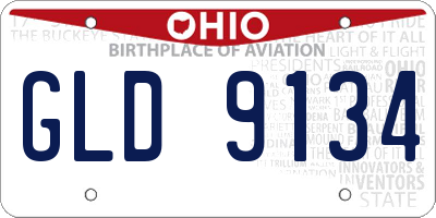 OH license plate GLD9134