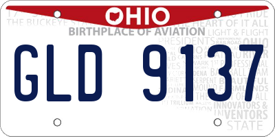 OH license plate GLD9137
