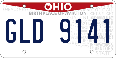OH license plate GLD9141