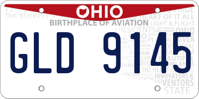 OH license plate GLD9145
