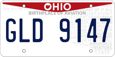 OH license plate GLD9147