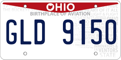 OH license plate GLD9150
