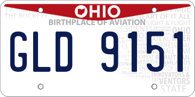 OH license plate GLD9151
