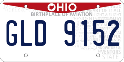 OH license plate GLD9152