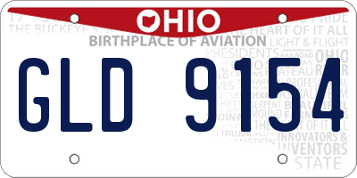 OH license plate GLD9154