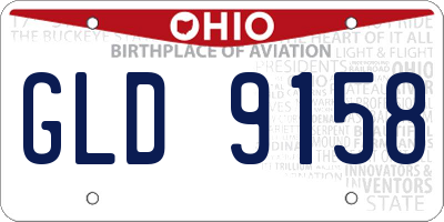 OH license plate GLD9158