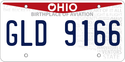 OH license plate GLD9166