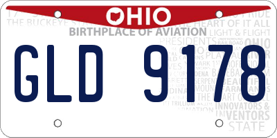 OH license plate GLD9178