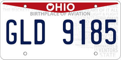 OH license plate GLD9185