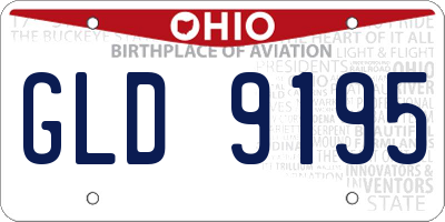 OH license plate GLD9195