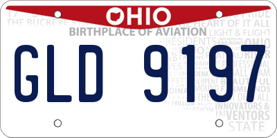 OH license plate GLD9197