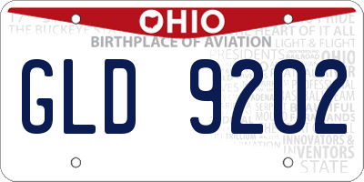 OH license plate GLD9202