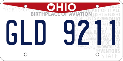 OH license plate GLD9211