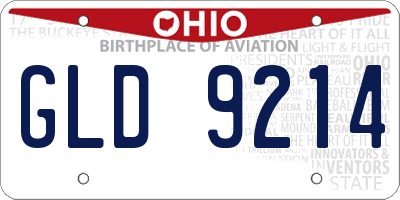 OH license plate GLD9214