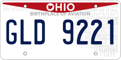 OH license plate GLD9221