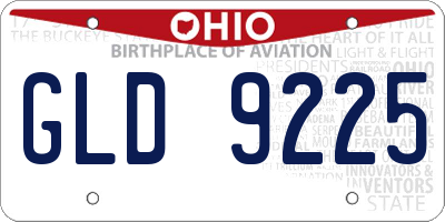 OH license plate GLD9225