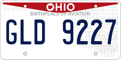 OH license plate GLD9227