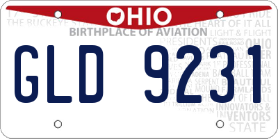 OH license plate GLD9231