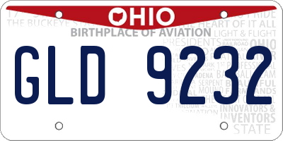 OH license plate GLD9232