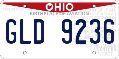 OH license plate GLD9236