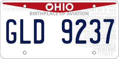 OH license plate GLD9237