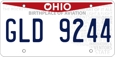 OH license plate GLD9244