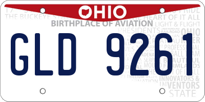 OH license plate GLD9261