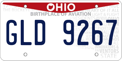 OH license plate GLD9267