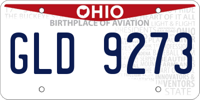OH license plate GLD9273
