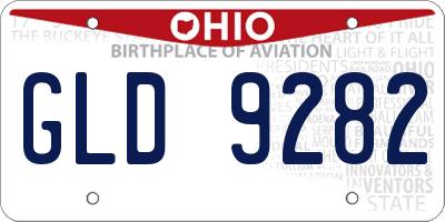 OH license plate GLD9282