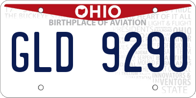 OH license plate GLD9290
