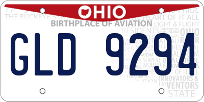 OH license plate GLD9294