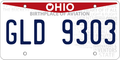 OH license plate GLD9303