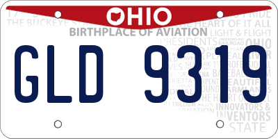 OH license plate GLD9319