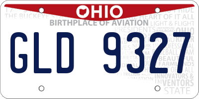 OH license plate GLD9327