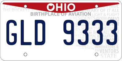 OH license plate GLD9333