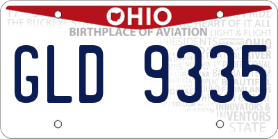 OH license plate GLD9335