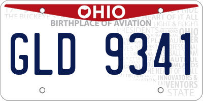 OH license plate GLD9341